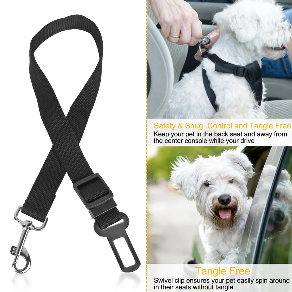 2-Pack Adjustable Pet Car Seat Belt Leads – image 7