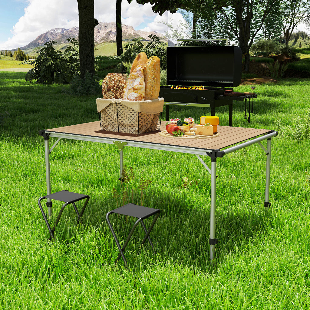 Adjustable Height Aluminum Folding Camping Table, 48 x 32 in – image 6