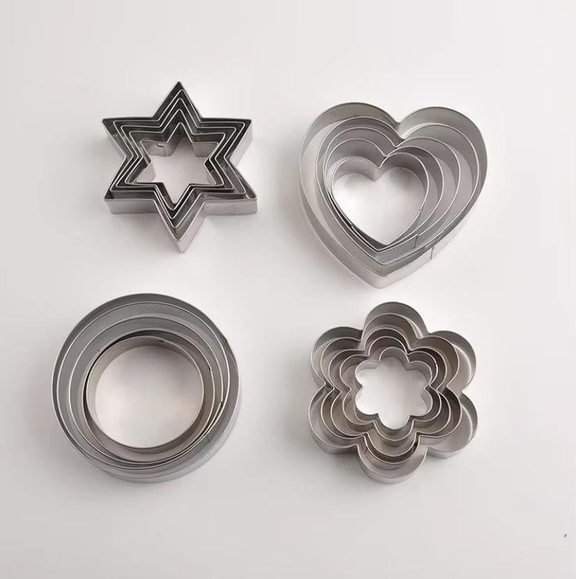 Cookie Cutter Set 12 Piece – Stainless Steel Biscuit Cutters – image 2