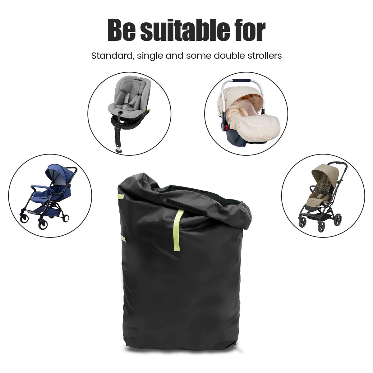 Waterproof Gate Check Stroller Travel Bag with Shoulder Strap – image 6