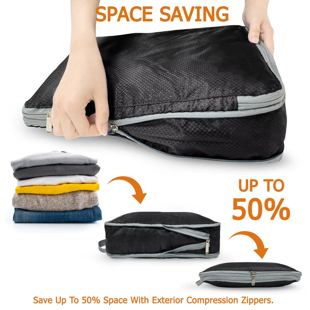 Compression Packing Cubes 4-Piece Set for Travel Luggage – image 3
