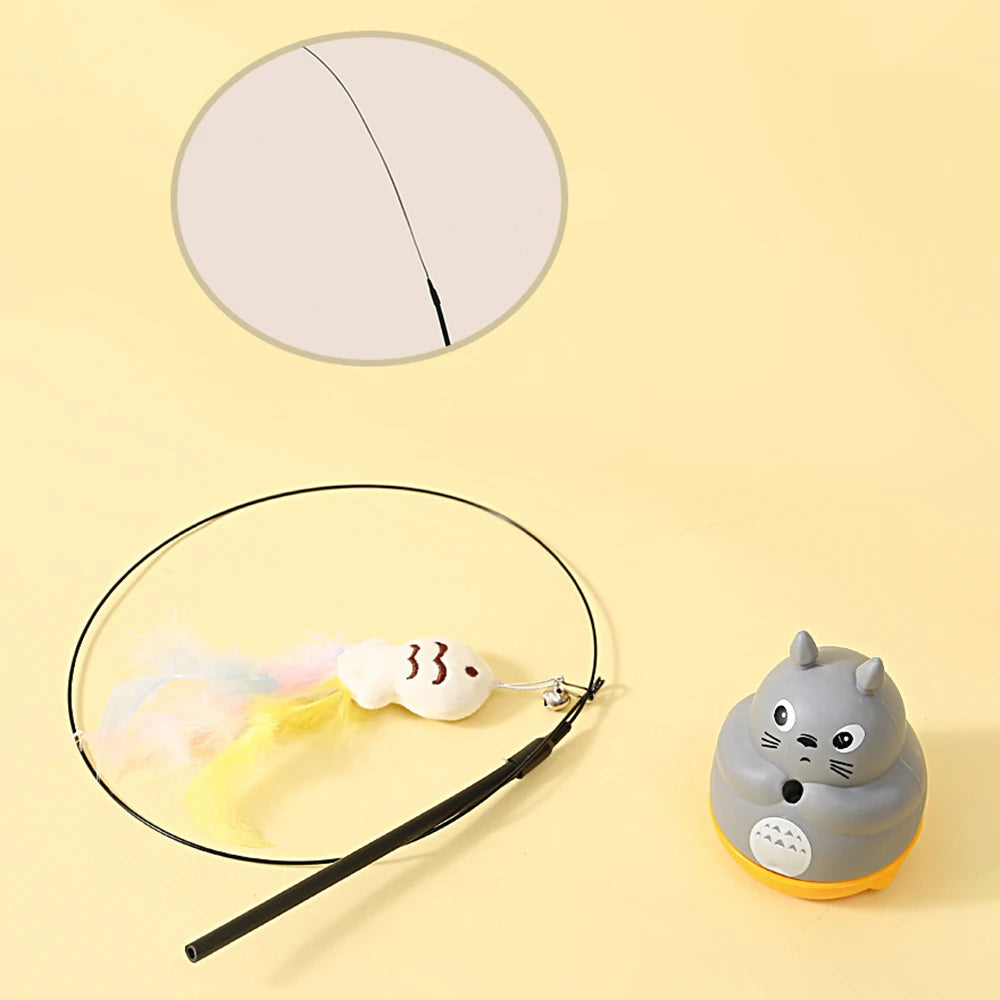 360° Rotating Feather Cat Teaser Wand – image 3