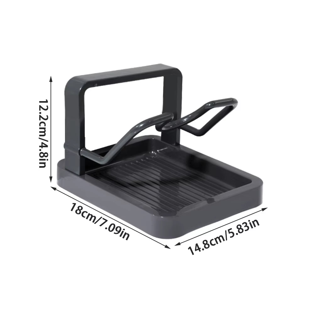 Pot Lid Organizer Rack - Wall-Mount No-Drill, Single/Double Layer