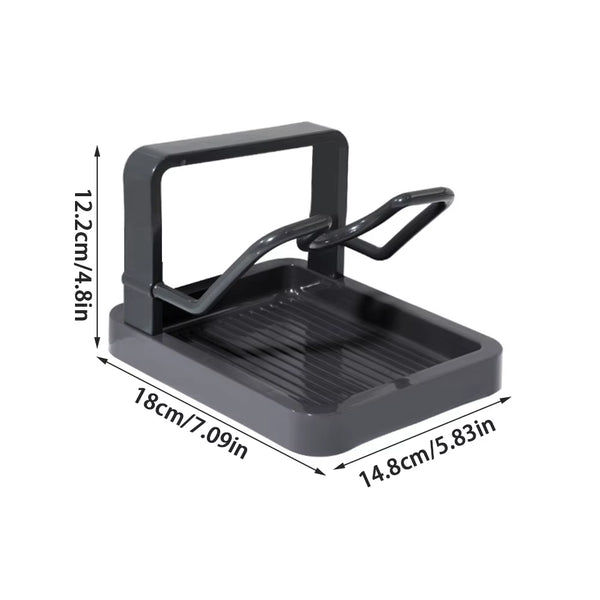 Pot Lid Organizer Rack - Wall-Mount No-Drill, Single/Double Layer