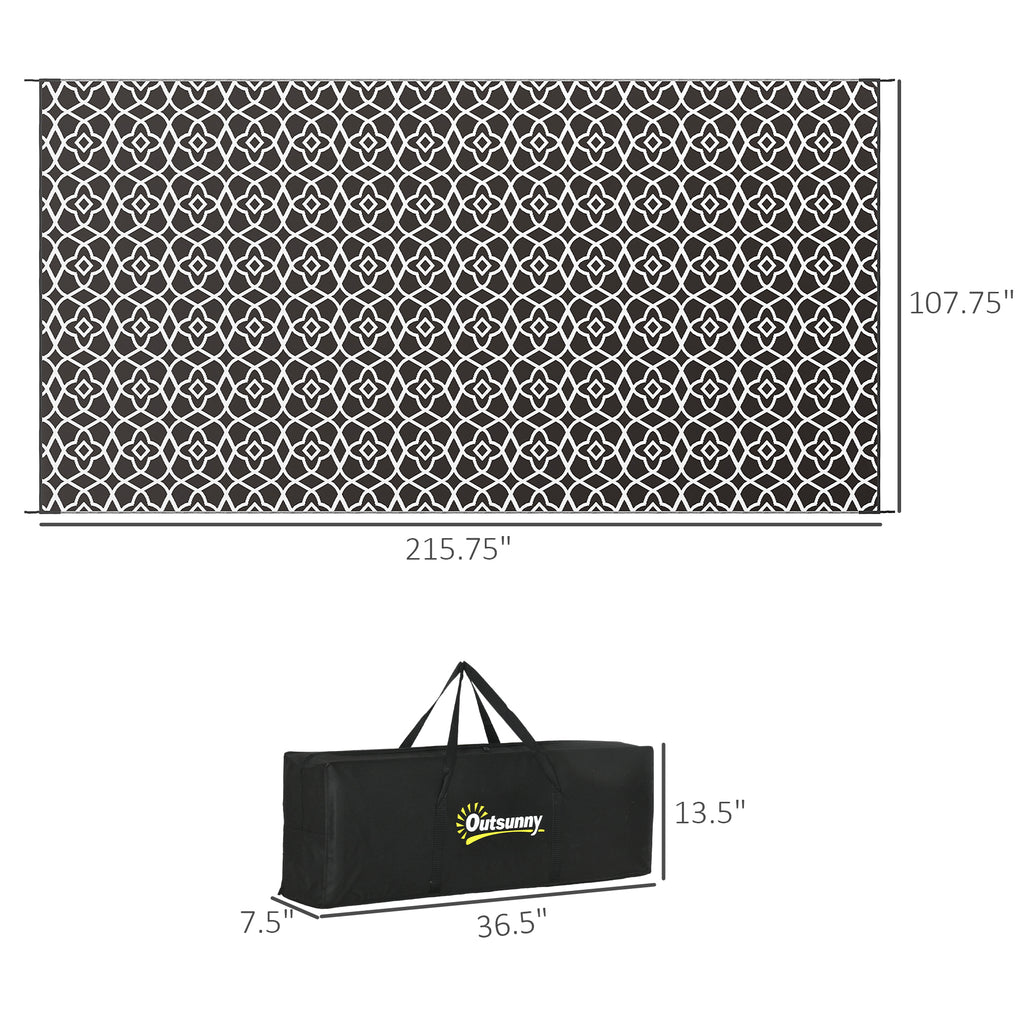 RV Outdoor Rug 9 x 18 ft, Reversible Camping Mat with Carry Bag – image 3
