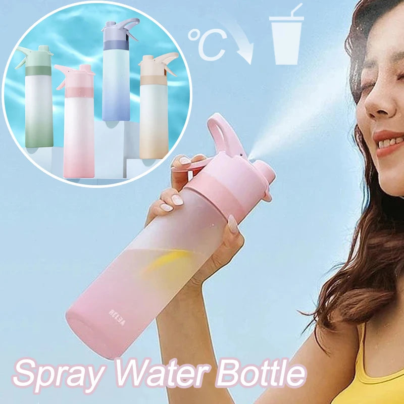 Spray Water Bottle 650ml, Misting Sports Bottle for Gym – image 2