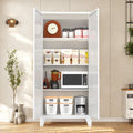 61 in Metal Storage Cabinet with Doors and Adjustable Shelves, White – image 1
