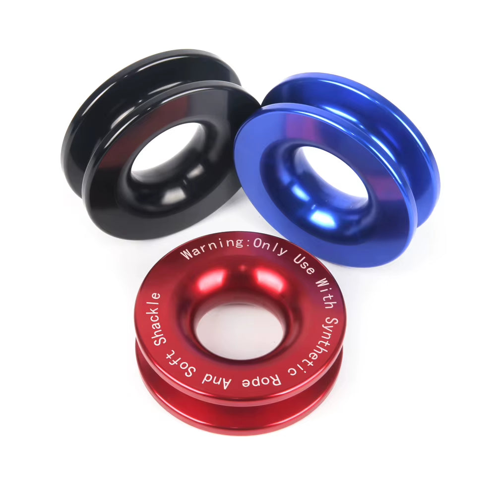 Towing Recovery Ring for Soft Shackles, 41,000 lb Aluminum