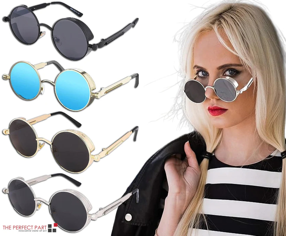 Round Sunglasses – Polarized Retro Metal Frame, UV400 – image 17