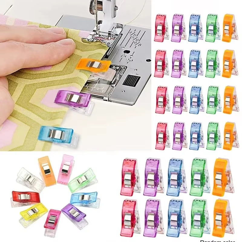 Sewing Clips 50/100 Pack Multipurpose Fabric and Quilting Clips – image 2