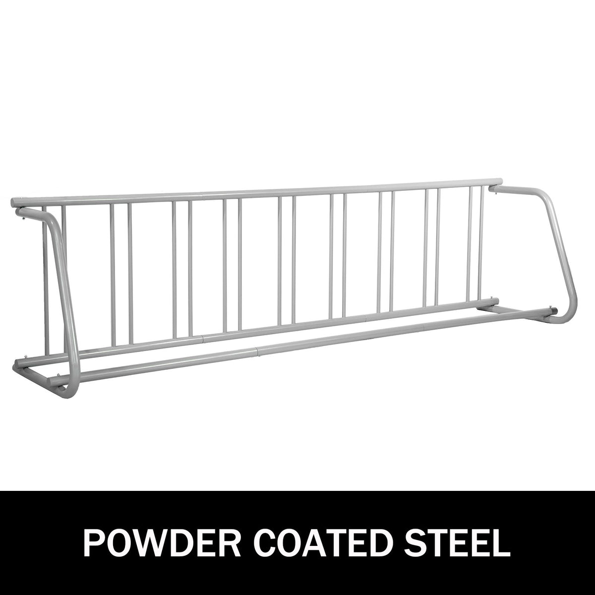 9 Bike Floor Bike Rack Galvanized Steel Grid Bicycle Parking Stand