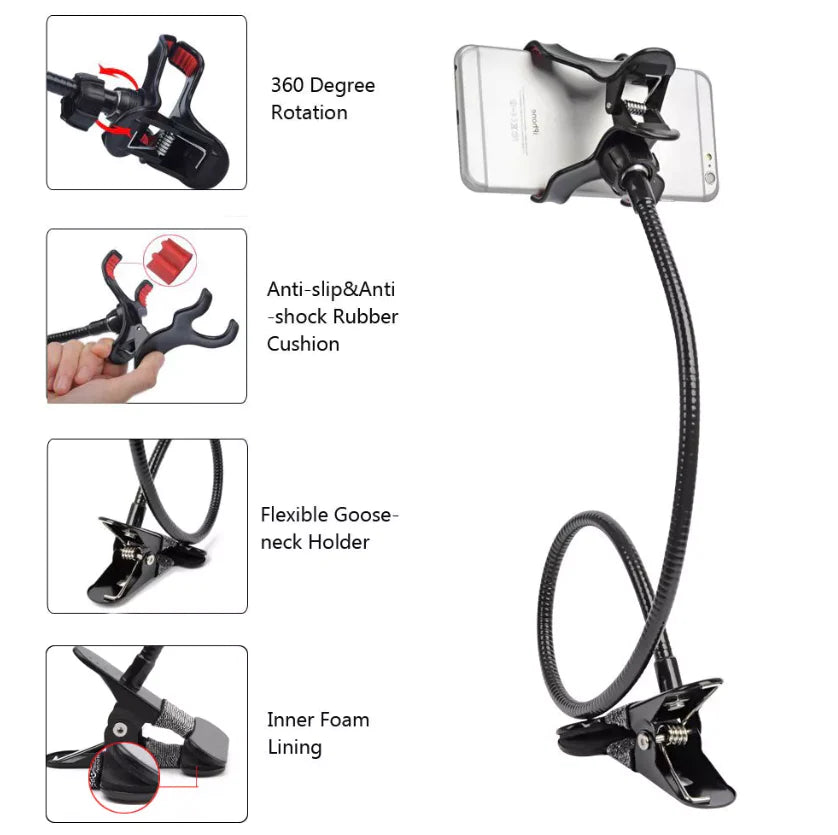 Gooseneck Phone Holder with Desk Clamp, 29.5 in Arm – image 3
