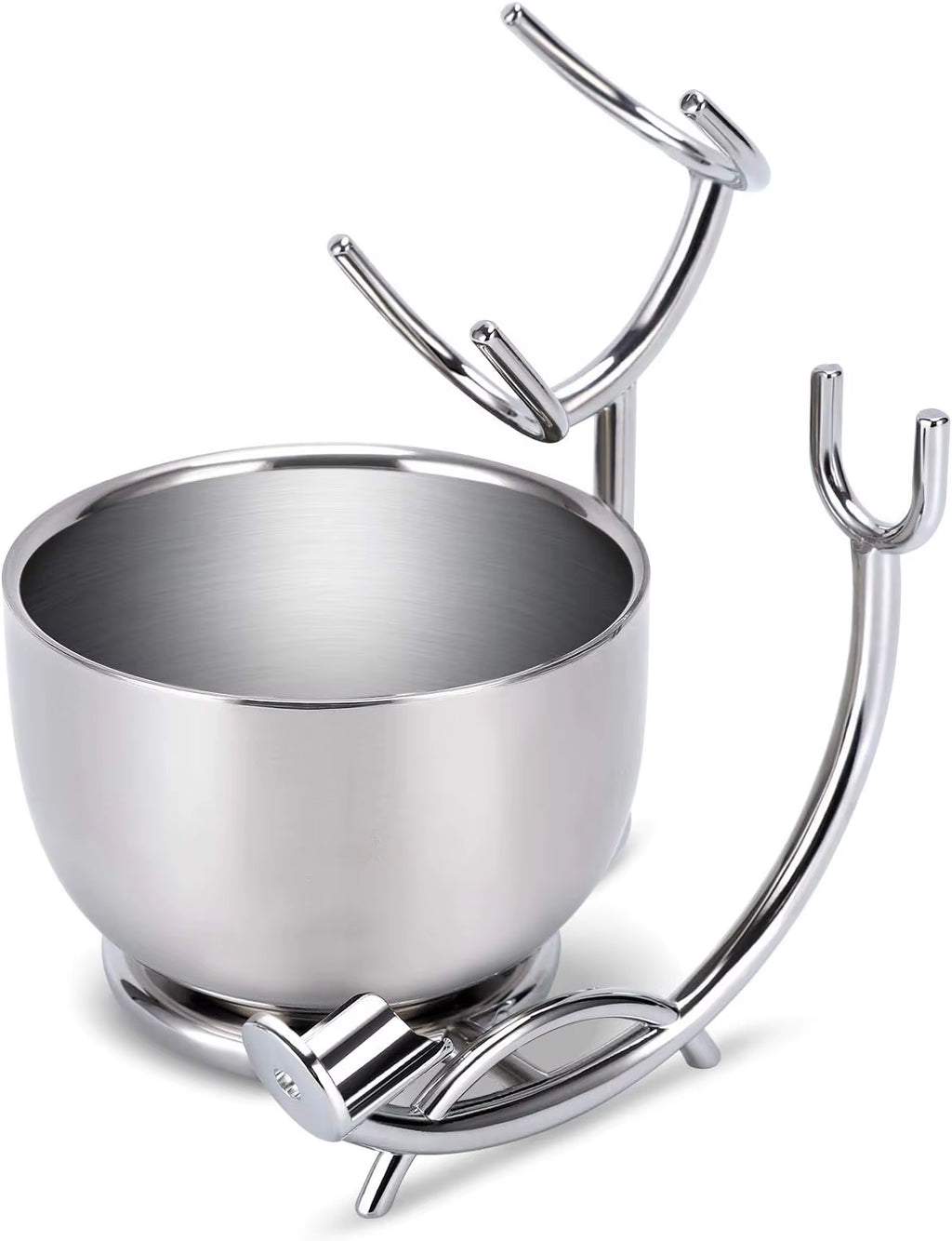 Weighted Shaving Stand and Stainless Soap Bowl Set – image 4