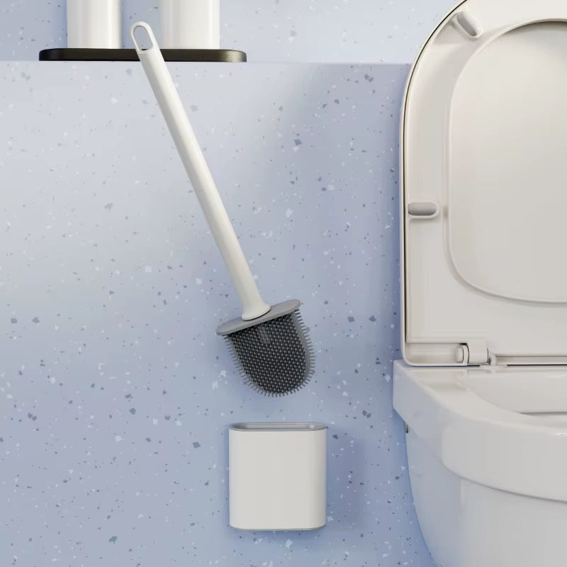 Silicone Toilet Brush with Wall Holder – image 4