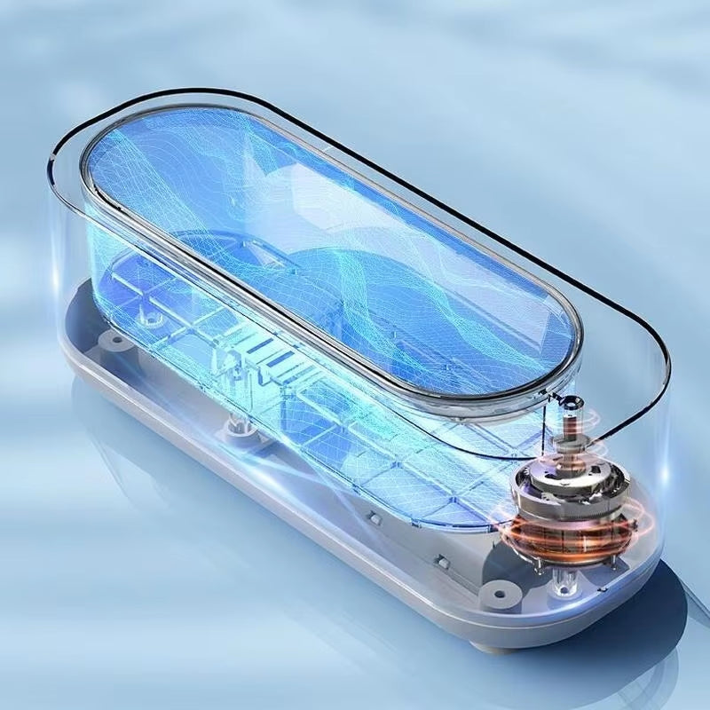 Ultrasonic Jewelry Cleaner - 45Khz Cleaning Machine for Glasses, Rings & Watches