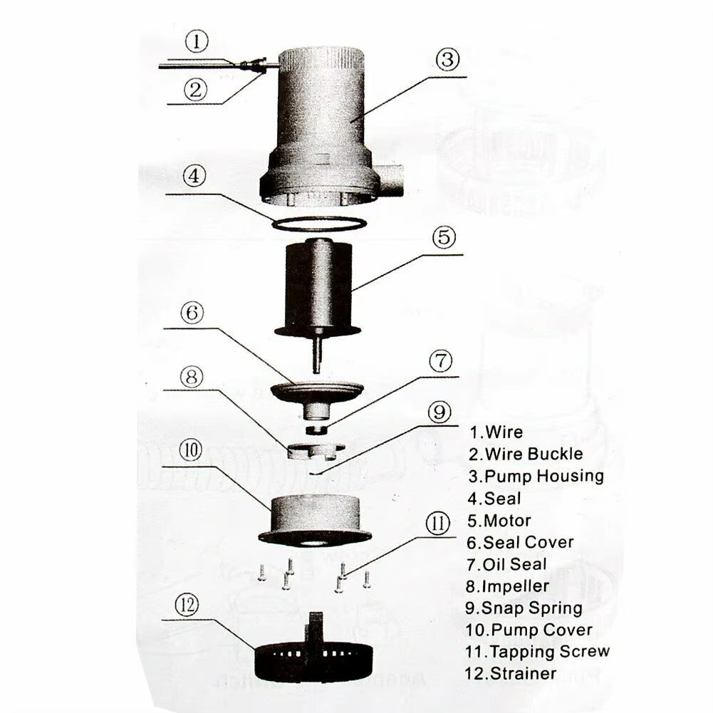 2000 GPH 12V Submersible Bilge Pump for Boats – image 6