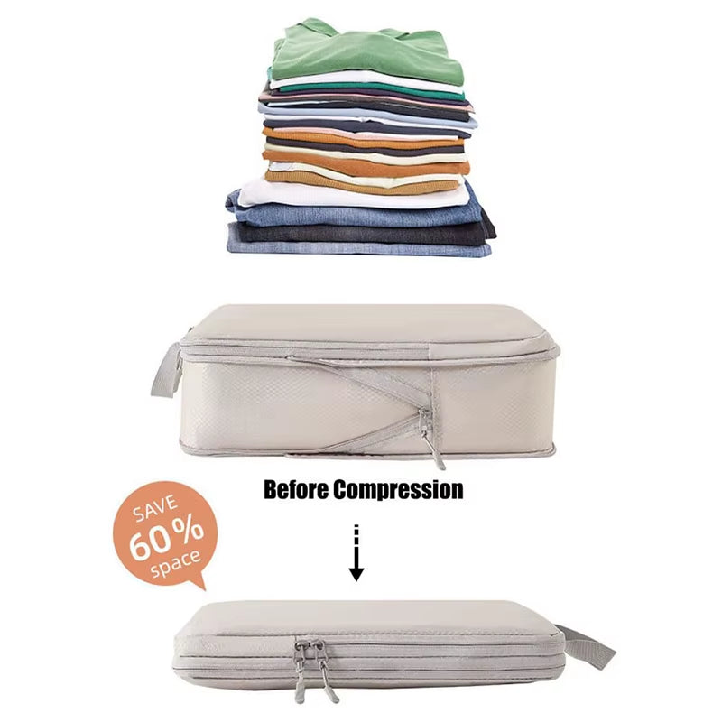 Packing Cubes 4-Piece Set, Compression Suitcase Organizer Bags – image 5