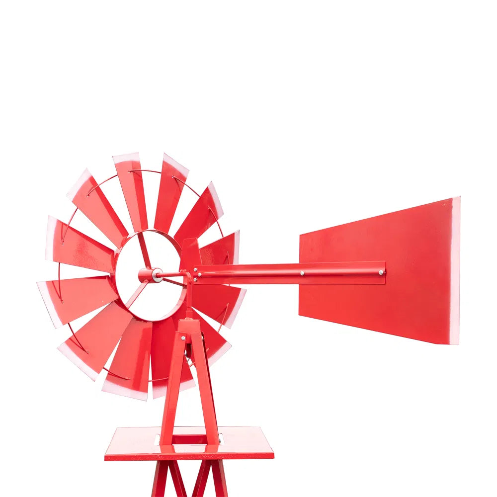 Decorative Garden Windmill 8 Ft, Steel Yard Windmill with Ball Bearing – image 5