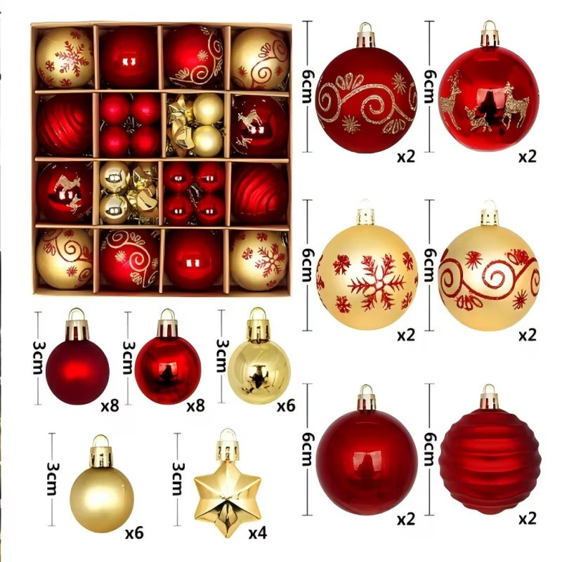 44-Piece Christmas Ball Ornament Set – image 3