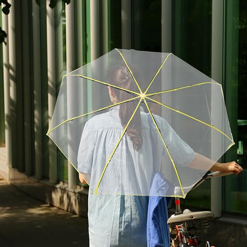 Clear Umbrella, Auto Open Folding Windproof Travel Umbrella – image 2