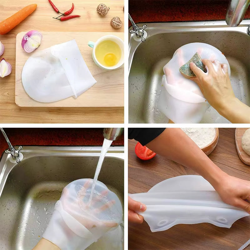 Silicone Dough Kneading Bag – Reusable Bread & Pizza Mixer – image 6