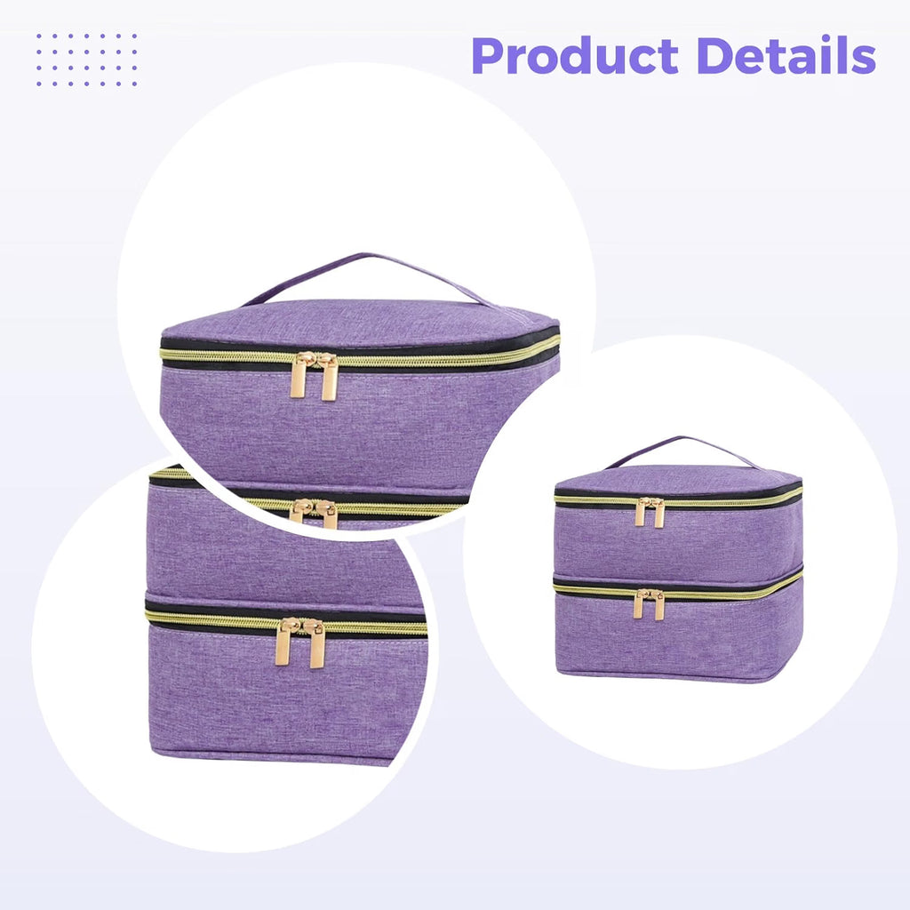 Nail Polish Organizer Bag, Double-Layer Portable Case – image 2