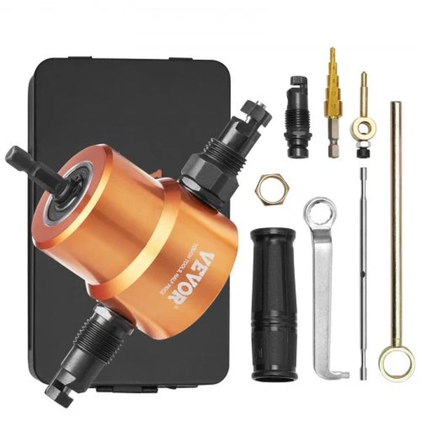 Sheet Metal Nibbler – Double-Head Drill Attachment