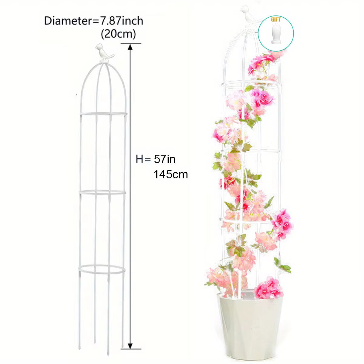 Garden Obelisk Trellis - Tower Plant Support for Climbing Vines