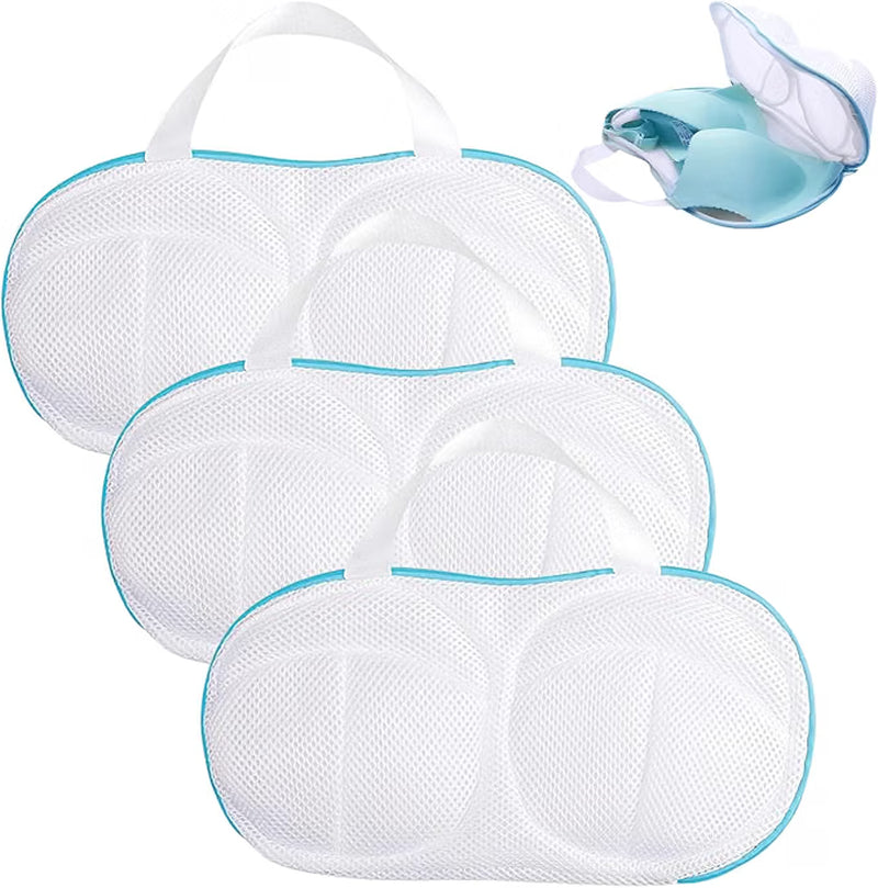 Bra Washing Bags 3 Pcs – Mesh Laundry Bags with Zippers and Handles