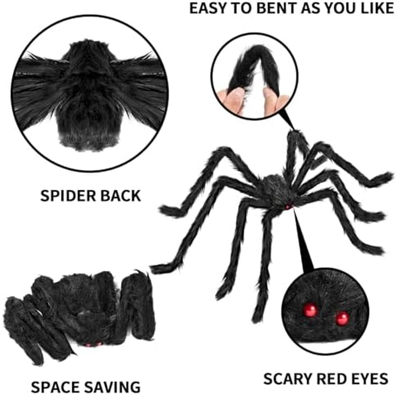 Giant Halloween Spiders 79in 2 Pack Outdoor Yard Decor – image 5
