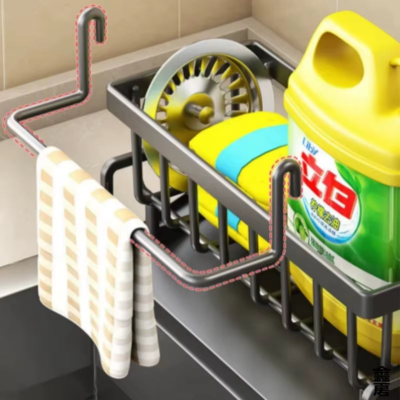 Faucet Sink Caddy - Tap-Mounted Sponge & Brush Drain Rack – image 3
