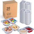 Spice Jars 20-Pack - Stackable Clear 4oz Containers with Labels