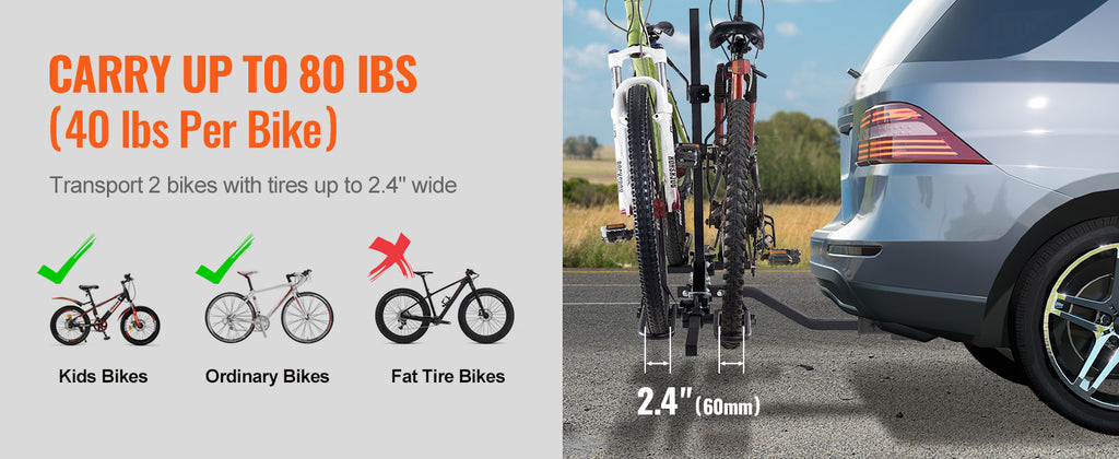 Hitch Bike Rack 2 Bike Platform Tilting 1.25 and 2 Inch – image 3
